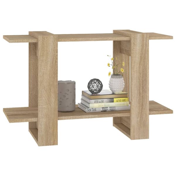 vidaXL Bibliothèque/Séparateur de pièce Chêne sonoma 80x30x51 cm