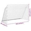 vidaXL But de football avec filet Blanc 180x90x120 cm Acier