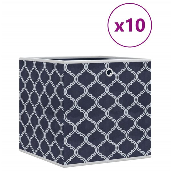 vidaXL Bo&icirc;tes de rangement pliables 10 pcs 32x32x32 cm tissu intiss&eacute;