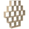 vidaXL &Eacute;tag&egrave;re Murale Ch&ecirc;ne Sonoma 120 x 20 x 136 cm Bois d'ing&eacute;nierie