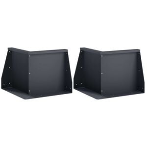 vidaXL Mur de sout&egrave;nement 2 pc 50 x 50 x 30 cm Acier Anthracite