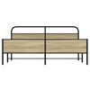 vidaXL Cadre de lit en m&eacute;tal sans matelas ch&ecirc;ne sonoma 183x213 cm
