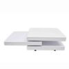 vidaXL Table basse 3 &eacute;tag&egrave;res blanc brillant