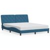vidaXL Cadre de lit sans matelas bleu 160x200 cm velours