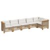 vidaXL Salon de jardin avec coussins 6 pcs beige r&eacute;sine tress&eacute;e