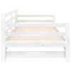 vidaXL Lit coulissant Blanc Bois de pin massif 2x(90x200) cm