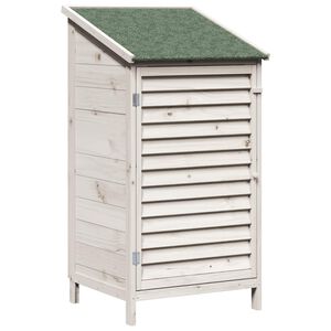 vidaXL Abri de jardin Blanc 59 x 56 x 113,5 cm Bois de Sapin Massif