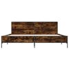 vidaXL Cadre de lit sans matelas ch&ecirc;ne fum&eacute; 200x200 cm