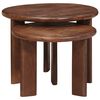 vidaXL Tables basses gigognes 2 pcs Marron fonc&eacute; Bois de mangue massif