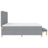 vidaXL Lit &agrave; ressorts avec matelas Gris clair 200 x 200 cm tissu