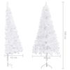 vidaXL Sapin de No&euml;l artificiel d'angle Blanc 240 cm PVC
