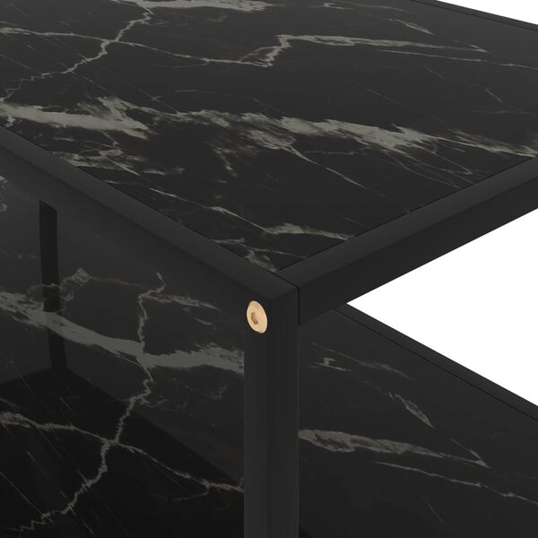 vidaXL Table basse Noir 100x50x35 cm Verre tremp&eacute;