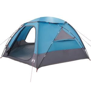 vidaXL Tente en d&ocirc;me avec housse imperm&eacute;able amovible Bleu