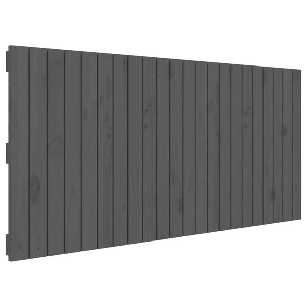 vidaXL T&ecirc;te de lit murale Gris 140x3x60 cm Bois massif de pin