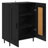 vidaXL Buffet Ch&ecirc;ne noir 69,5 x 34 x 90 cm Bois d'ing&eacute;nierie et fer