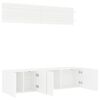 vidaXL Unités murales TV 6 pcs blanc bois d'ingénierie