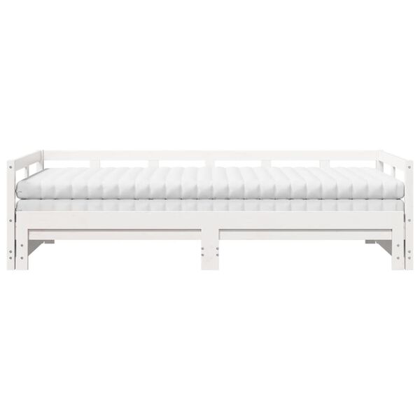 vidaXL Lit de jour et lit gigogne et matelas 80x200 cm bois pin massif