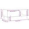 vidaXL Table basse Gris béton 90x50x36,5 cm Bois d'ingénierie