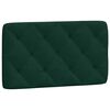 vidaXL Coussin de t&ecirc;te de lit vert fonc&eacute; 80 cm velours