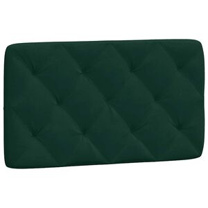 vidaXL Coussin de t&ecirc;te de lit vert fonc&eacute; 80 cm velours