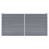 vidaXL Lit sur&eacute;lev&eacute; de jardin Acier galvanis&eacute; 160x40x77 cm Gris