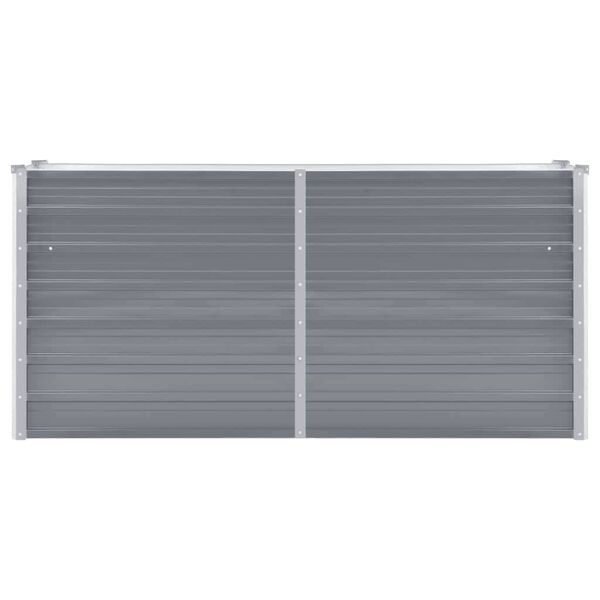 vidaXL Lit sur&eacute;lev&eacute; de jardin Acier galvanis&eacute; 160x40x77 cm Gris
