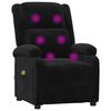 vidaXL Fauteuil électrique de massage Noir Velours