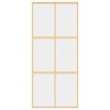 vidaXL Porte coulissante dor&eacute; 90x205 cm verre ESG clair et aluminium