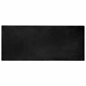 vidaXL Tapis en Fourrure Synthétique de Lapin Olite Noir 80 x 200 cm