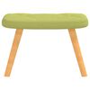 vidaXL Chaise de relaxation avec tabouret Vert Tissu