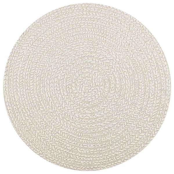 vidaXL Tapis ZIZUR cr&egrave;me &Oslash; 120cm aspect de jute int&eacute;rieur et ext&eacute;rieur