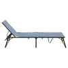 Travellife Chaise longue de camping Como bleu ciel
