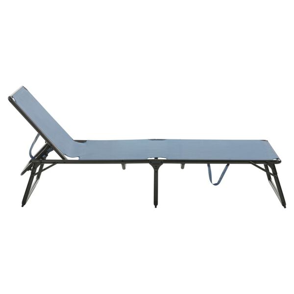 Travellife Chaise longue de camping Como bleu ciel
