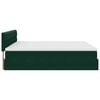 VidaXL Cadre de lit ottoman avec matelas vert fonc&eacute; 180x200 cm velours