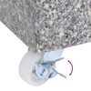 vidaXL Socle de parasol Gris clair 45x25x8,3 cm Granite