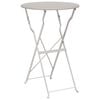 vidaXL Table bistrot Beige Ø50x71 cm Acier revêtu de poudre