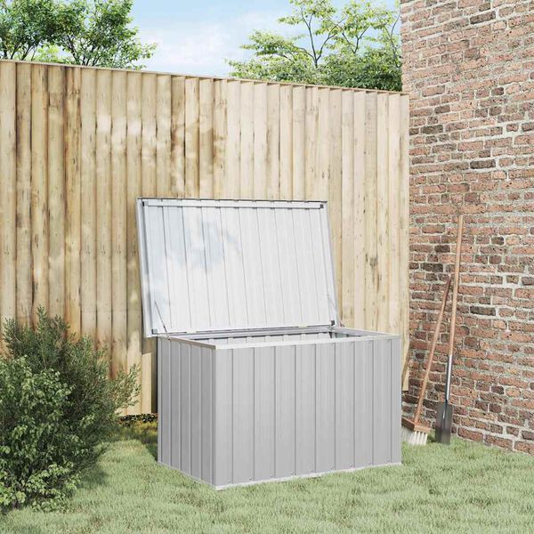 vidaXL Bo&icirc;te de rangement de jardin Gris 109x67x65 cm