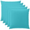 vidaXL Housse de coussin 6 pcs HEERLEN Turquoise 60 x 60 cm Polyester