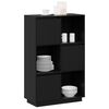 vidaXL Buffet Noir 74x35x117 cm Bois massif de pin