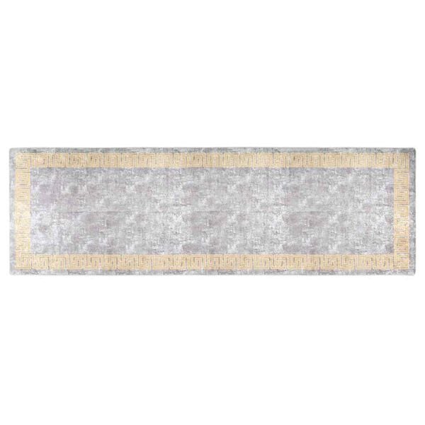 vidaXL Tapis lavable 80x300 cm Gris