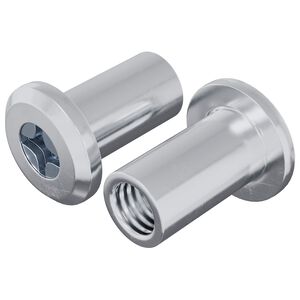 vidaXL Ecrou de verrouillage 2 pcs Argent&eacute; M6 x 15 mm Acier