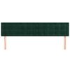 vidaXL T&ecirc;tes de lit 2 pcs Vert fonc&eacute; 100x5x78/88 cm Velours