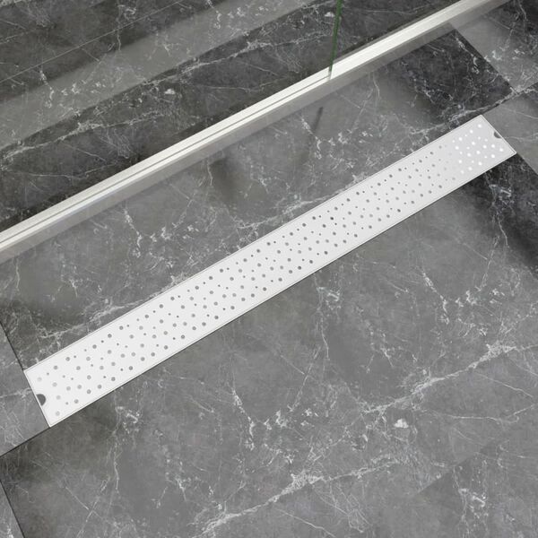 vidaXL Drain de douche lin&eacute;aire 1030x140 mm acier inoxydable