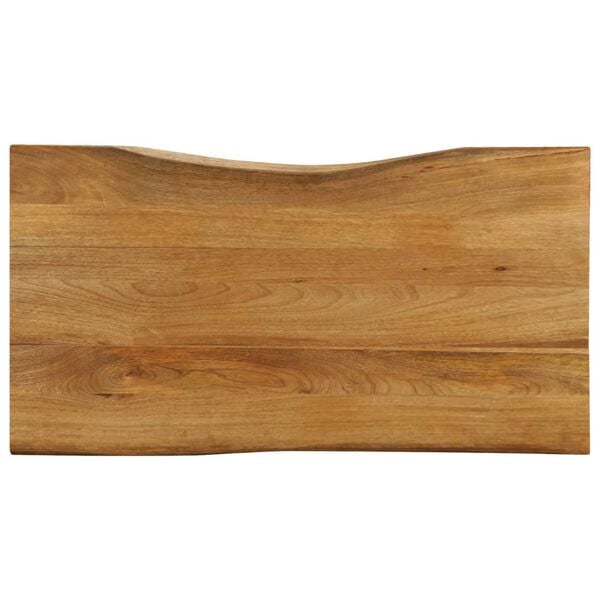 vidaXL Dessus de table 100x60x3,8 cm bord vivant bois massif manguier