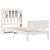 vidaXL Lit biblioth&egrave;que sans matelas blanc 90x200cm bois de pin massif
