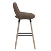 vidaXL Tabourets de bar lot de 2 taupe tissu