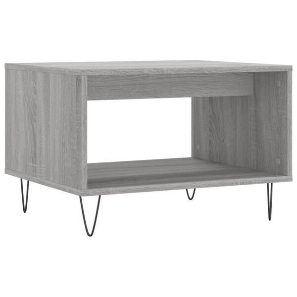 vidaXL Table basse sonoma gris 60x50x40 cm bois d'ing&eacute;nierie