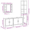vidaXL Ensemble d'armoires de salle de bain 4 pcs ch&ecirc;ne fum&eacute;