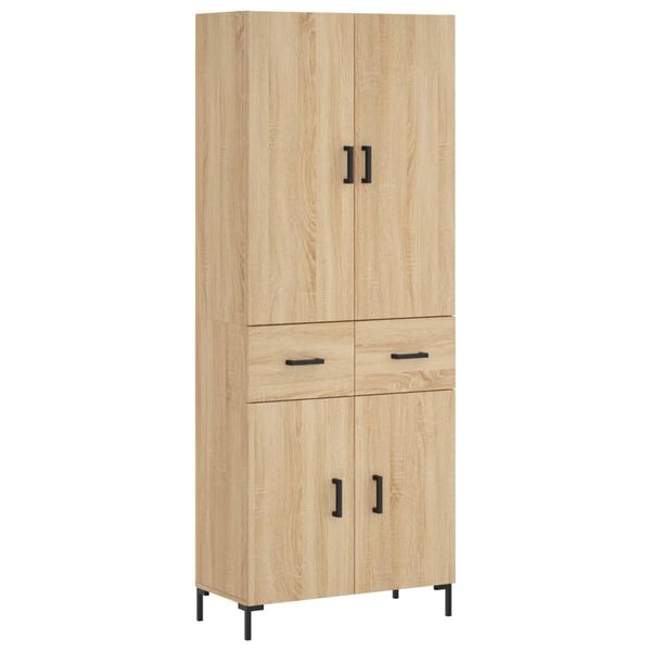 vidaXL Buffet haut Ch&ecirc;ne sonoma 69,5x34x180 cm Bois d'ing&eacute;nierie