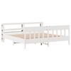 vidaXL Cadre de lit sans matelas blanc 200x200 cm bois massif de pin